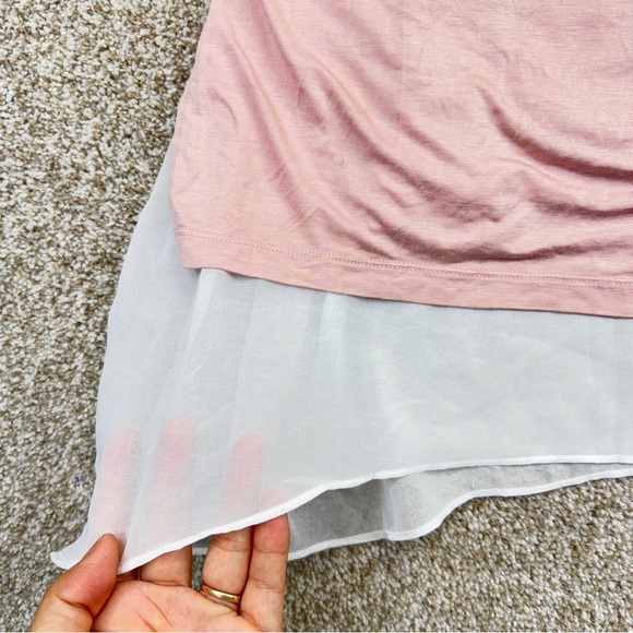 Worthington Light Pink White Layered Tank Top Womens Size 5X - Picture 4 of 13